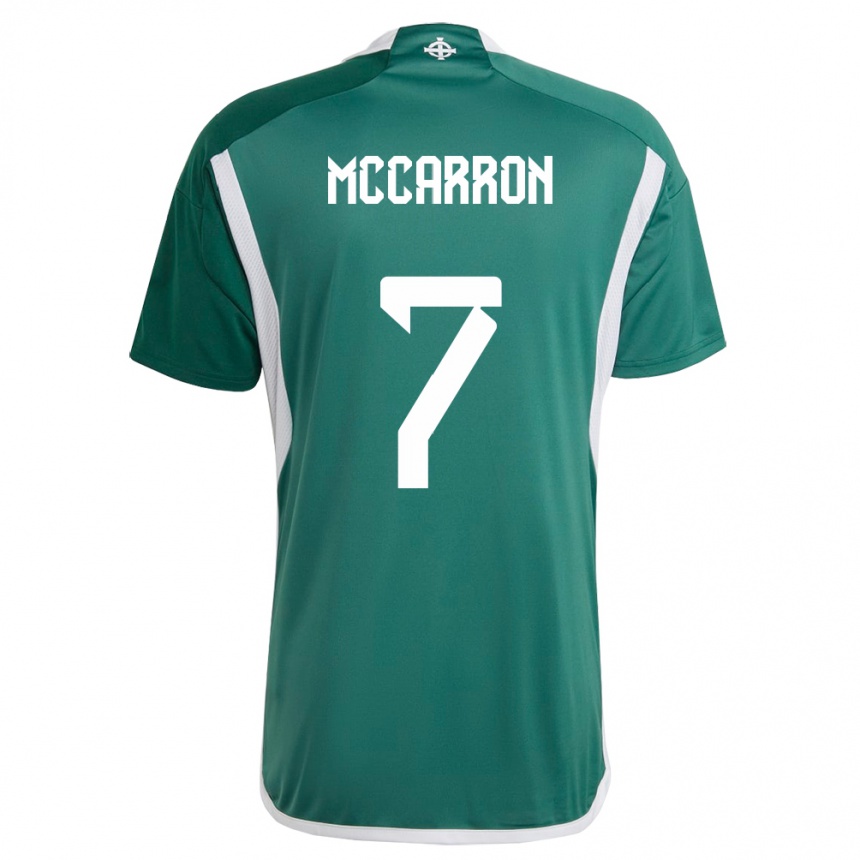 Herren Fußball Nordirland Chloe Mccarron #7 Grün Heimtrikot Trikot 24-26 T-Shirt Luxemburg