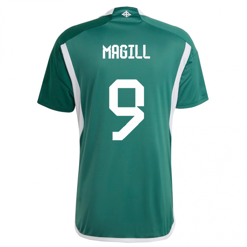 Herren Fußball Nordirland Simone Magill #9 Grün Heimtrikot Trikot 24-26 T-Shirt Luxemburg