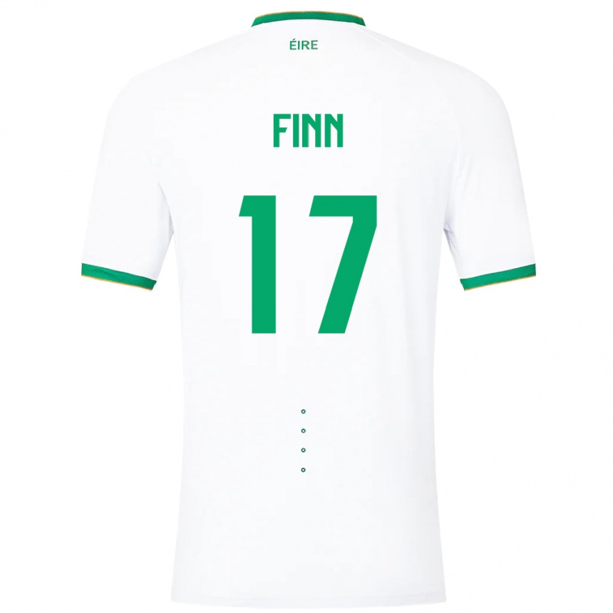 Herren Fußball Irische Jamie Finn #17 Weiß Auswärtstrikot Trikot 24-26 T-Shirt Luxemburg