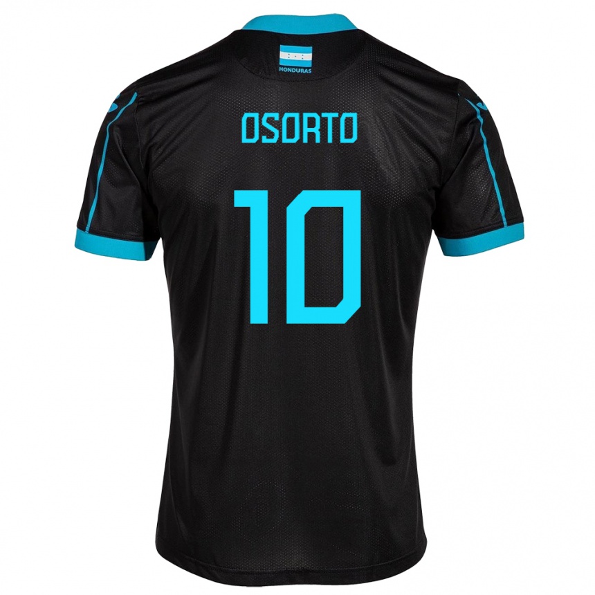 Herren Fußball Honduras Roberto Osorto #10 Schwarz Auswärtstrikot Trikot 24-26 T-Shirt Luxemburg