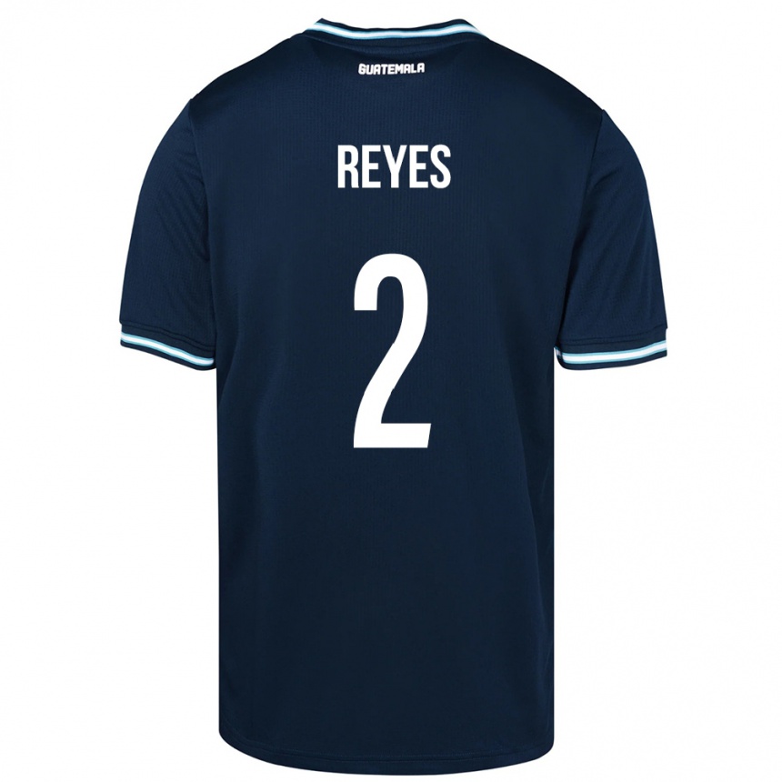 Herren Fußball Guatemala Samantha Reyes #2 Blau Auswärtstrikot Trikot 24-26 T-Shirt Luxemburg