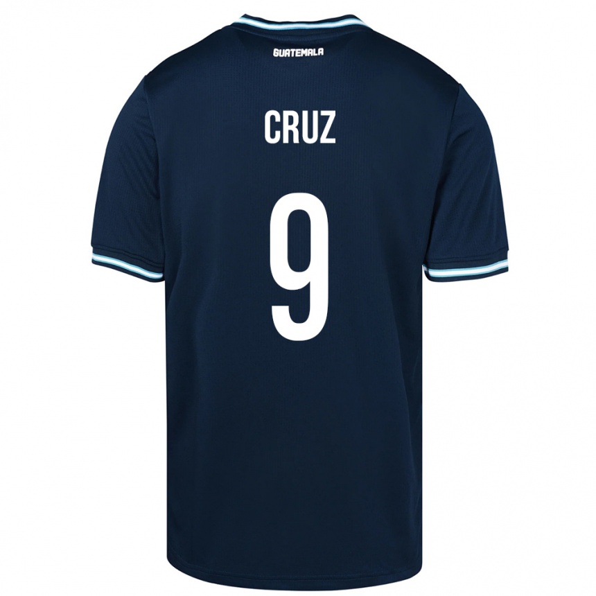 Herren Fußball Guatemala Celsa Cruz #9 Blau Auswärtstrikot Trikot 24-26 T-Shirt Luxemburg