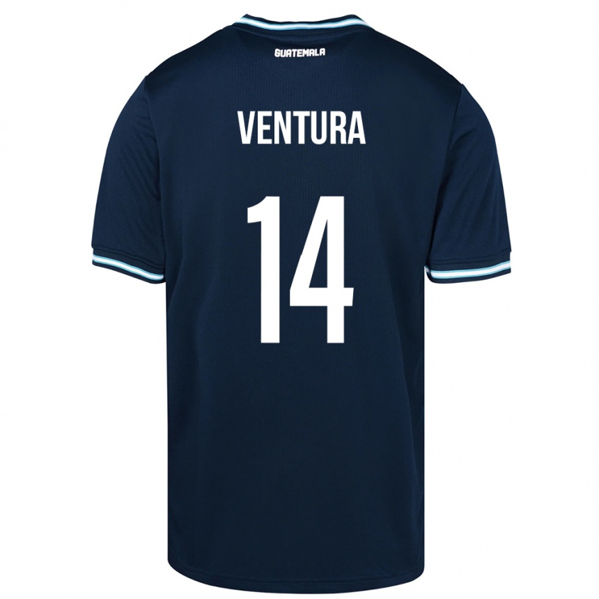 Herren Fußball Guatemala Madelyn Ventura #14 Blau Auswärtstrikot Trikot 24-26 T-Shirt Luxemburg