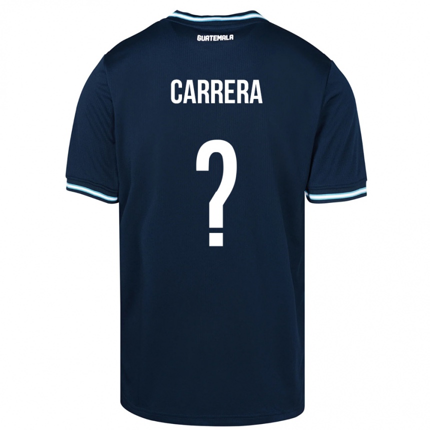 Herren Fußball Guatemala Naydelin Carrera #0 Blau Auswärtstrikot Trikot 24-26 T-Shirt Luxemburg