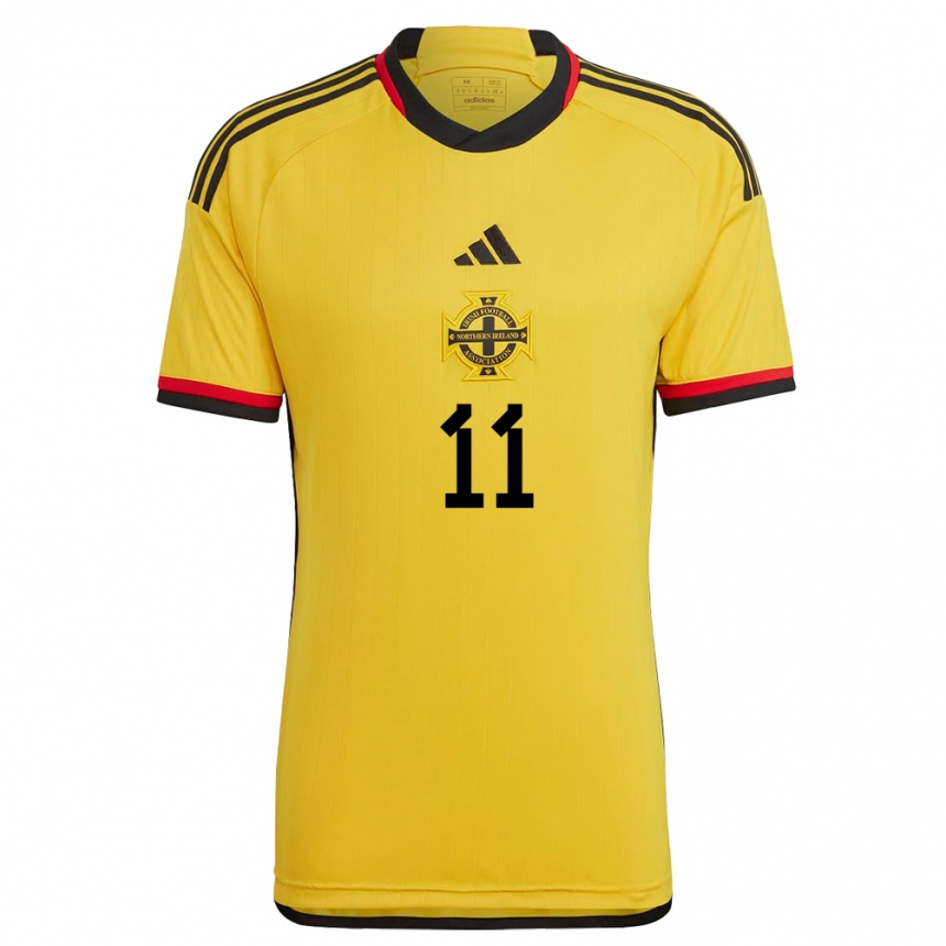 Herren Fußball Nordirland Callum Marshall #11 Weiß Auswärtstrikot Trikot 24-26 T-Shirt Luxemburg