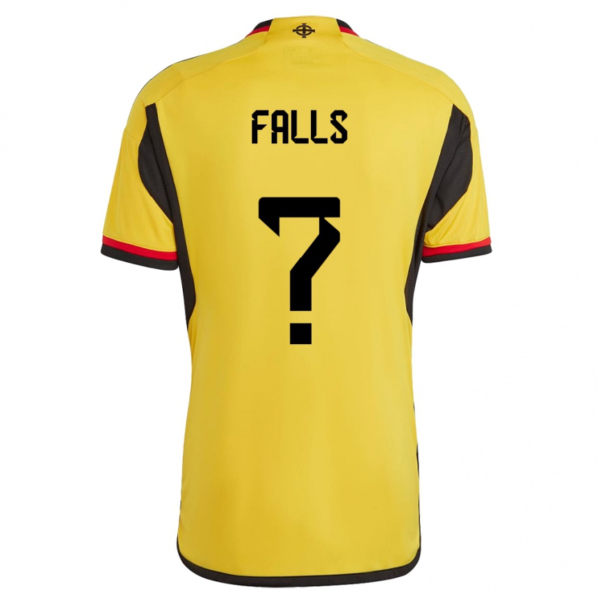 Herren Fußball Nordirland Conor Falls #0 Weiß Auswärtstrikot Trikot 24-26 T-Shirt Luxemburg