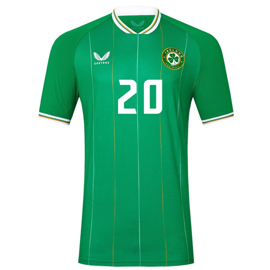 Damen Fußball Irische Cathal O'sullivan #20 Grün Heimtrikot Trikot 24-26 T-Shirt Luxemburg