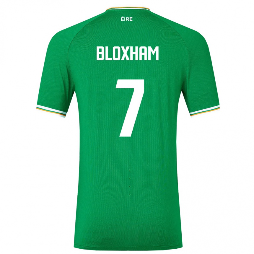 Damen Fußball Irische Tom Bloxham #7 Grün Heimtrikot Trikot 24-26 T-Shirt Luxemburg