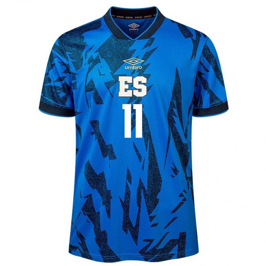 Damen Fußball El Salvador Jackeline Velásquez #11 Blau Heimtrikot Trikot 24-26 T-Shirt Luxemburg