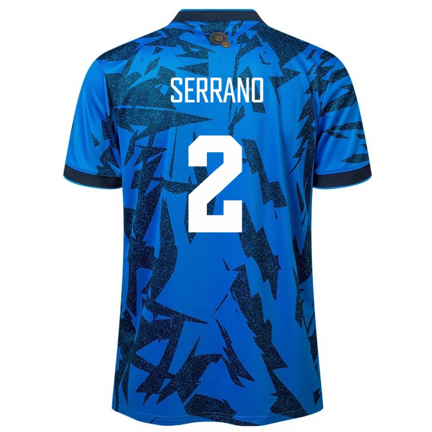 Damen Fußball El Salvador Alejandro Serrano #2 Blau Heimtrikot Trikot 24-26 T-Shirt Luxemburg