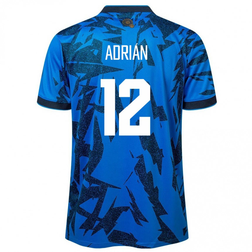 Damen Fußball El Salvador Adrián Aguilar #12 Blau Heimtrikot Trikot 24-26 T-Shirt Luxemburg