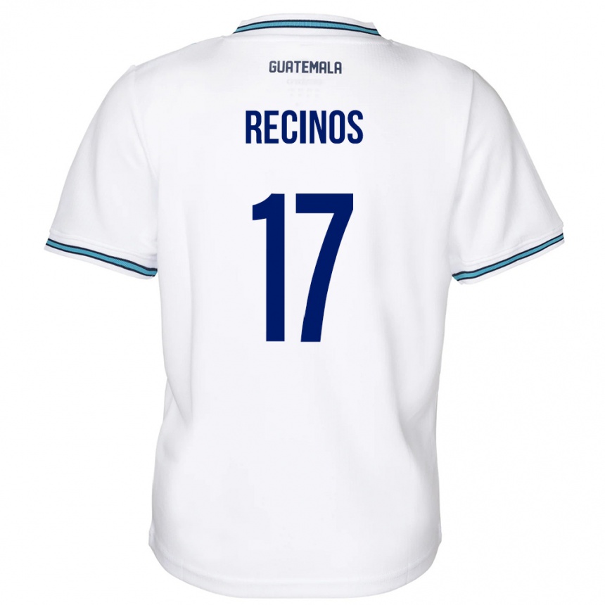 Damen Fußball Guatemala Antony Recinos #17 Weiß Heimtrikot Trikot 24-26 T-Shirt Luxemburg