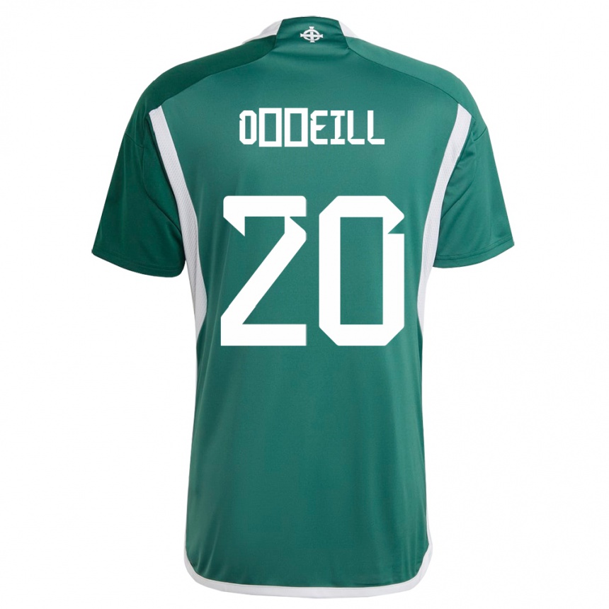 Damen Fußball Nordirland Ceadach O’neill #20 Grün Heimtrikot Trikot 24-26 T-Shirt Luxemburg