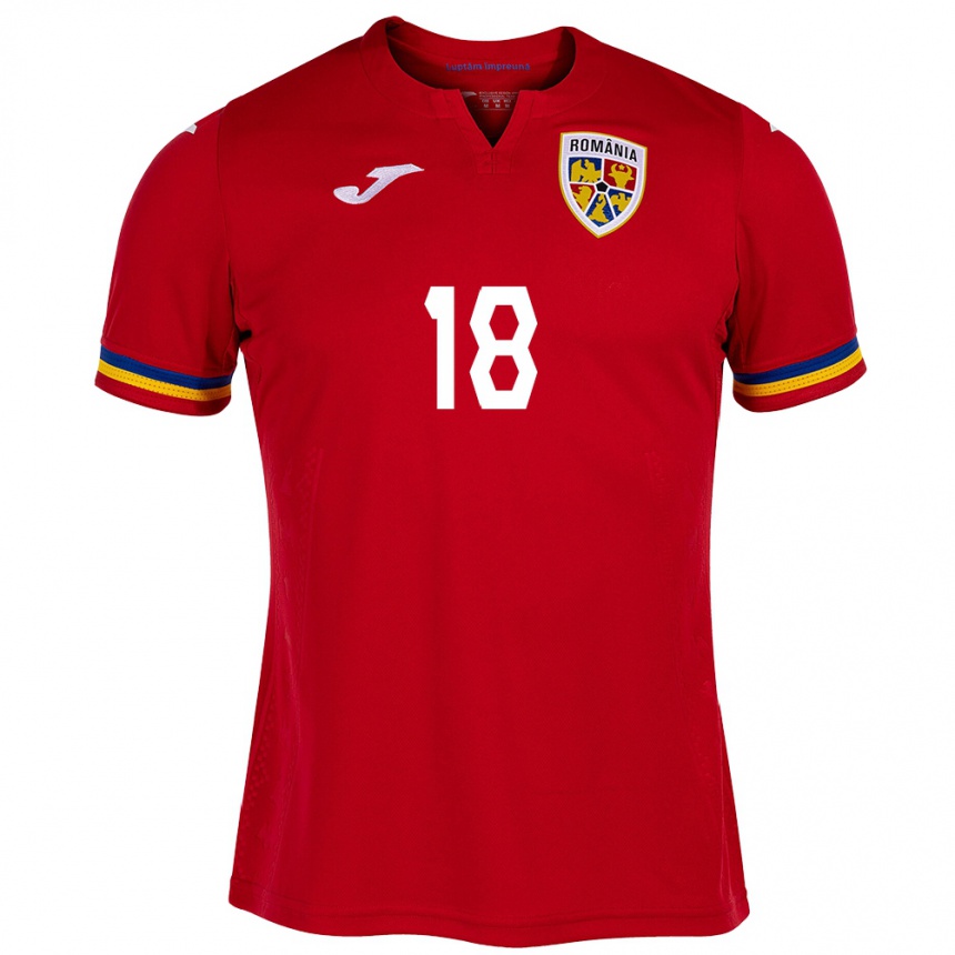 Damen Fußball Rumänische Szabolcs Szilágyi #18 Rot Auswärtstrikot Trikot 24-26 T-Shirt Luxemburg