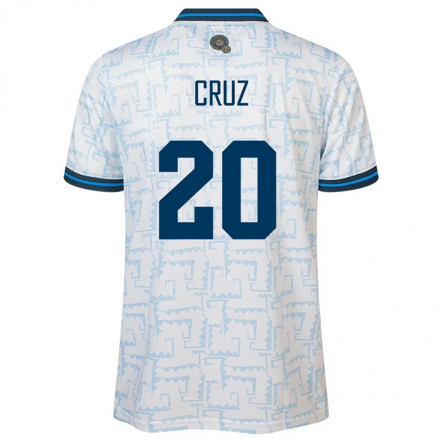 Damen Fußball El Salvador Jorge Cruz #20 Weiß Auswärtstrikot Trikot 24-26 T-Shirt Luxemburg