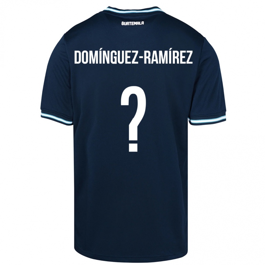 Damen Fußball Guatemala Marco Domínguez-Ramírez #0 Blau Auswärtstrikot Trikot 24-26 T-Shirt Luxemburg