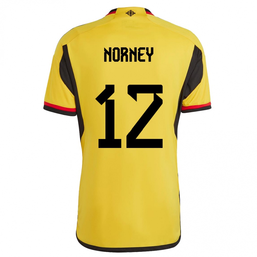 Damen Fußball Nordirland Rachael Norney #12 Weiß Auswärtstrikot Trikot 24-26 T-Shirt Luxemburg