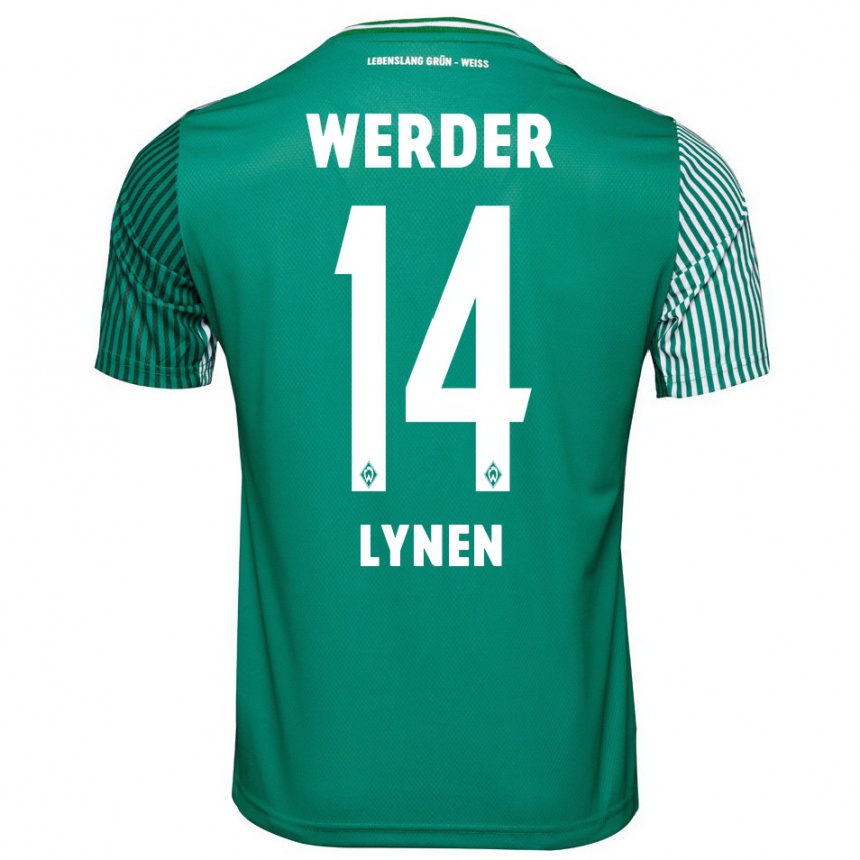 Kinder Fußball Senne Lynen #14 Grün Heimtrikot Trikot 2023/24 T-Shirt Luxemburg