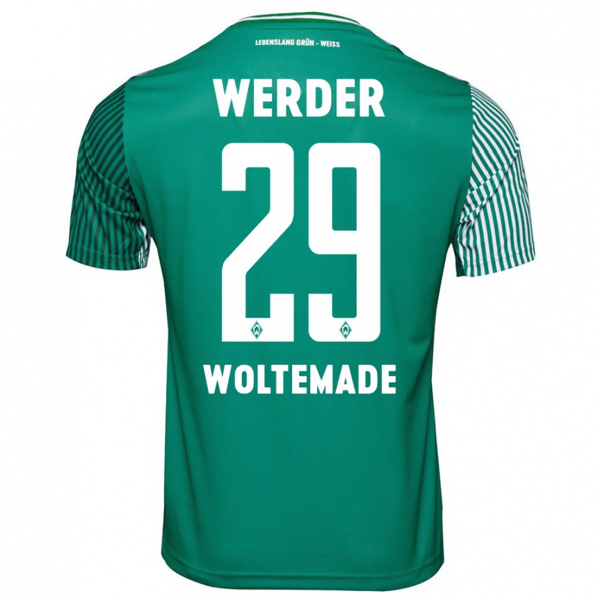 Kinder Fußball Nick Woltemade #29 Grün Heimtrikot Trikot 2023/24 T-Shirt Luxemburg