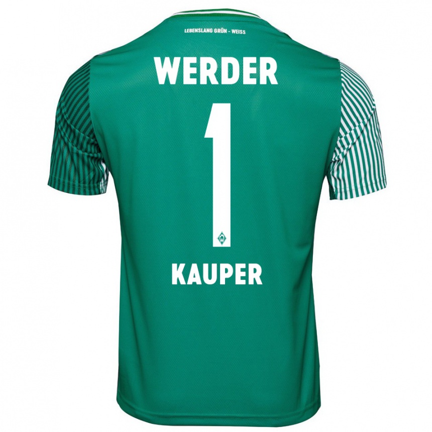 Kinder Fußball Ben Käuper #1 Grün Heimtrikot Trikot 2023/24 T-Shirt Luxemburg