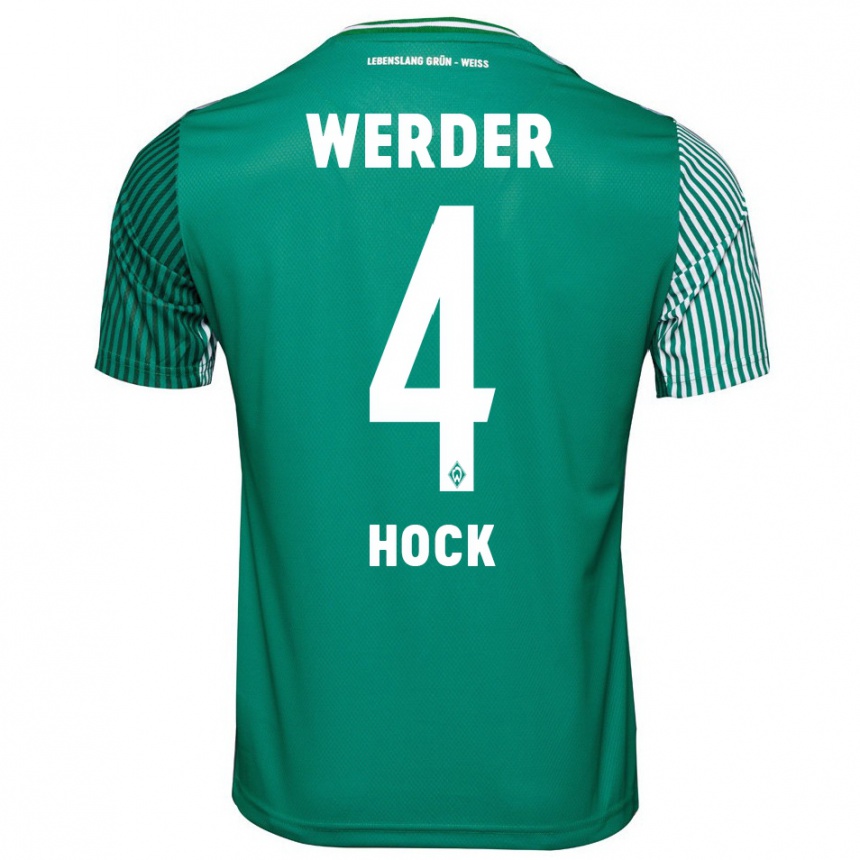 Kinder Fußball Alexander Höck #4 Grün Heimtrikot Trikot 2023/24 T-Shirt Luxemburg