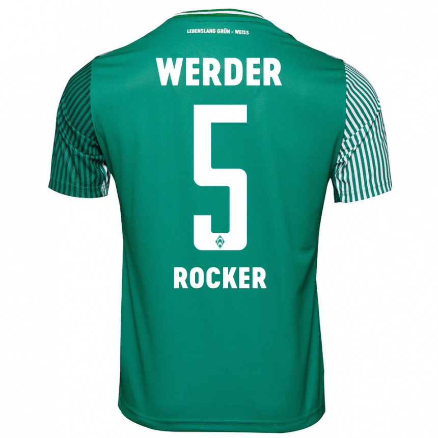 Kinder Fußball Cimo Röcker #5 Grün Heimtrikot Trikot 2023/24 T-Shirt Luxemburg