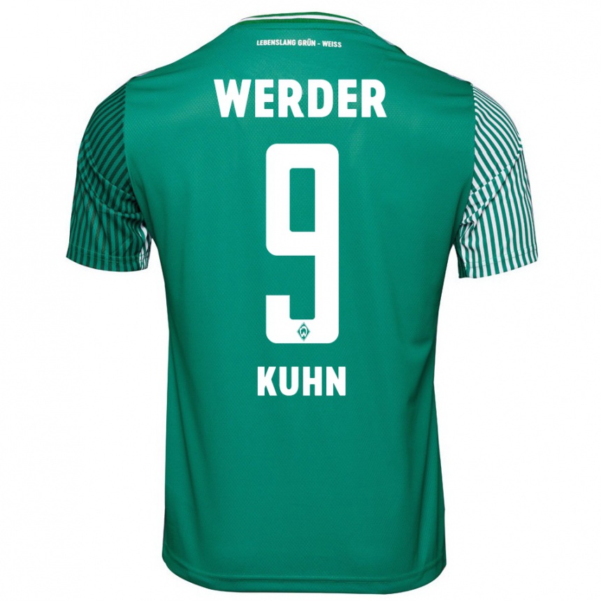 Kinder Fußball Philipp Kühn #9 Grün Heimtrikot Trikot 2023/24 T-Shirt Luxemburg