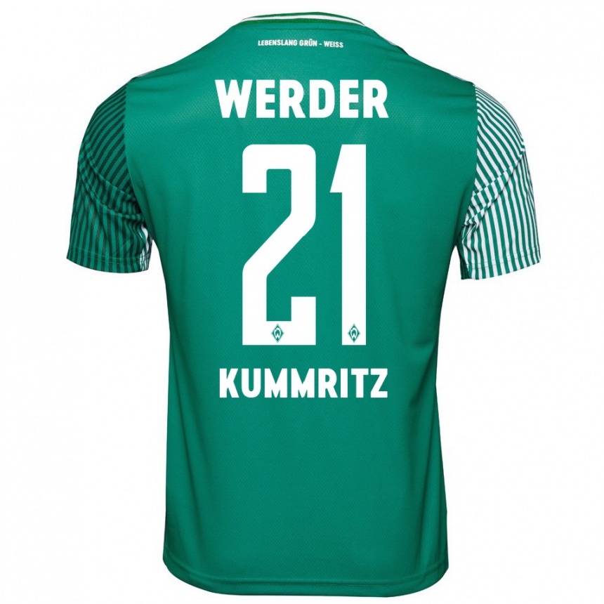 Kinder Fußball Liam Kümmritz #21 Grün Heimtrikot Trikot 2023/24 T-Shirt Luxemburg