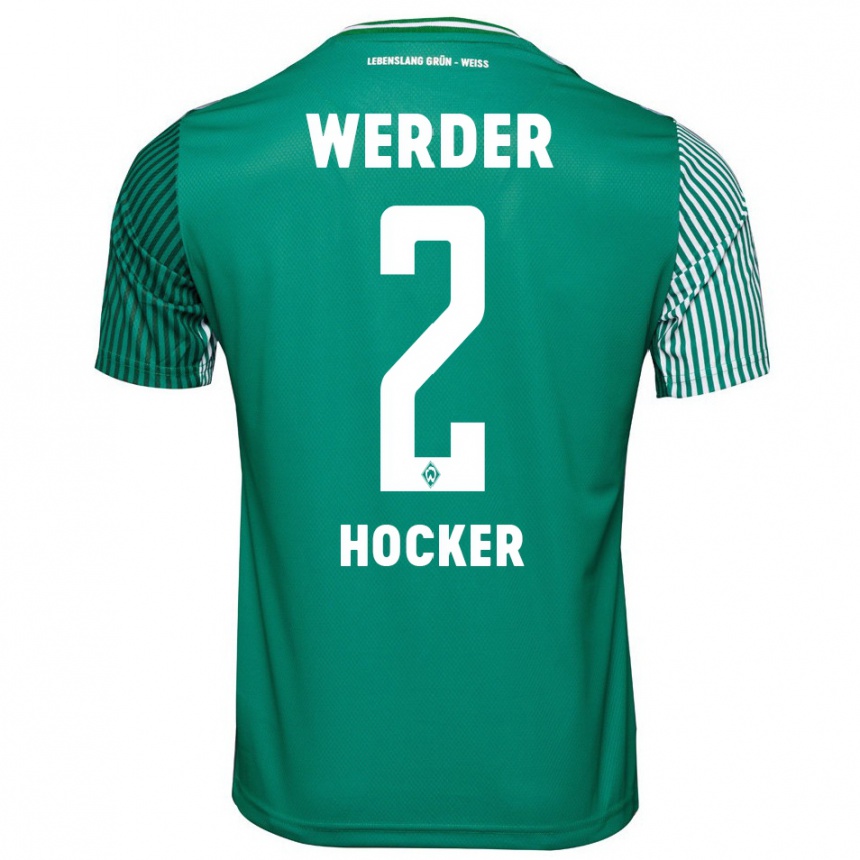 Kinder Fußball Luca Höcker #2 Grün Heimtrikot Trikot 2023/24 T-Shirt Luxemburg