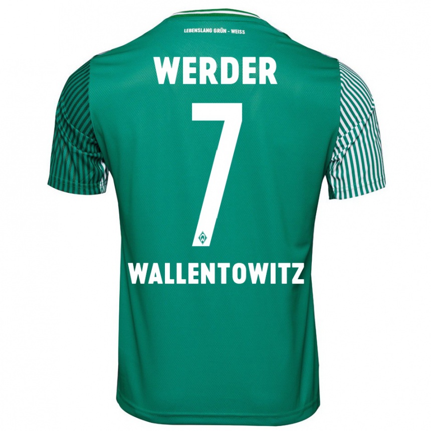 Kinder Fußball Mika Wallentowitz #7 Grün Heimtrikot Trikot 2023/24 T-Shirt Luxemburg