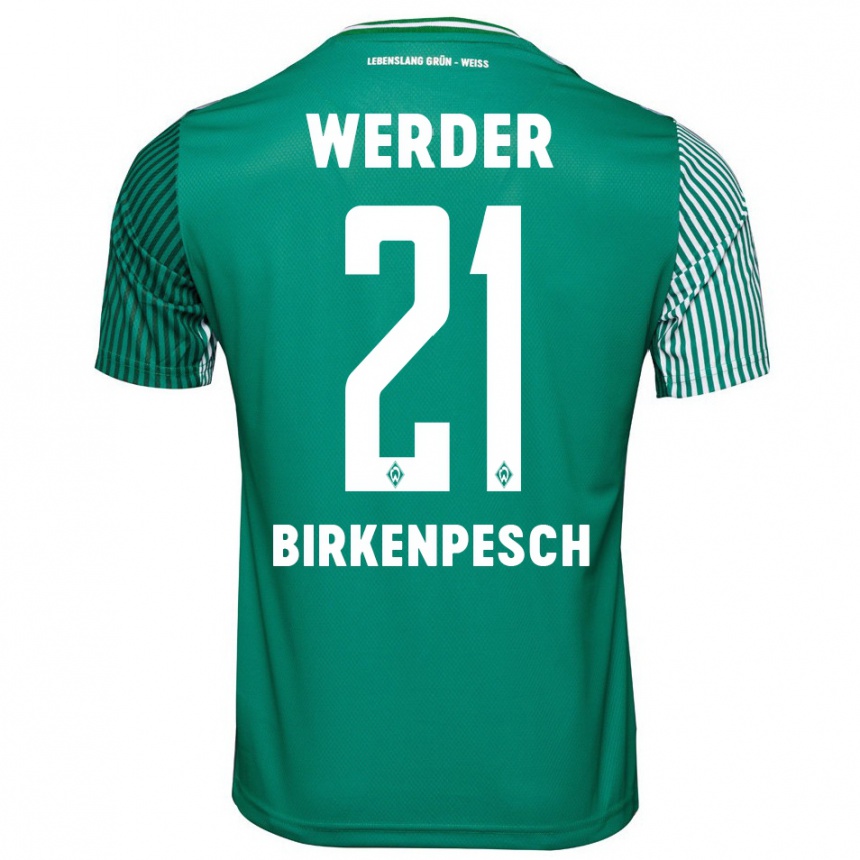 Kinder Fußball Noah Birkenpesch #21 Grün Heimtrikot Trikot 2023/24 T-Shirt Luxemburg