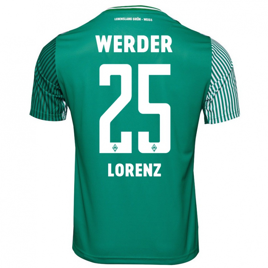 Kinder Fußball Jacob Lorenz #25 Grün Heimtrikot Trikot 2023/24 T-Shirt Luxemburg