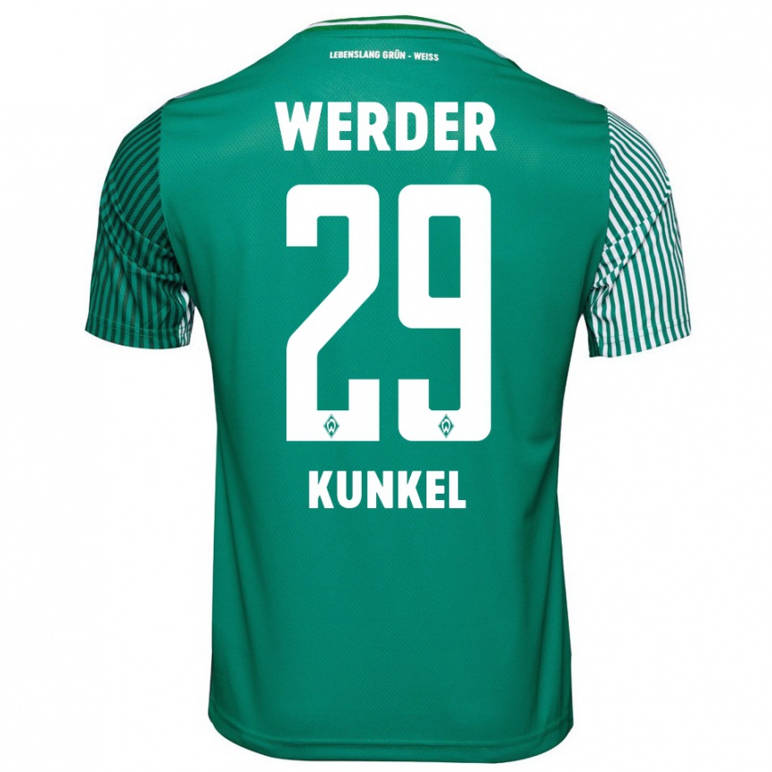 Kinder Fußball Melina Kunkel #29 Grün Heimtrikot Trikot 2023/24 T-Shirt Luxemburg