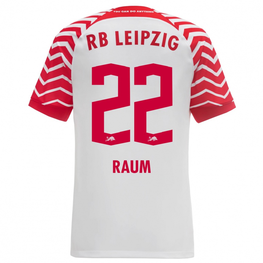 Kinder Fußball David Raum #22 Weiß Heimtrikot Trikot 2023/24 T-Shirt Luxemburg