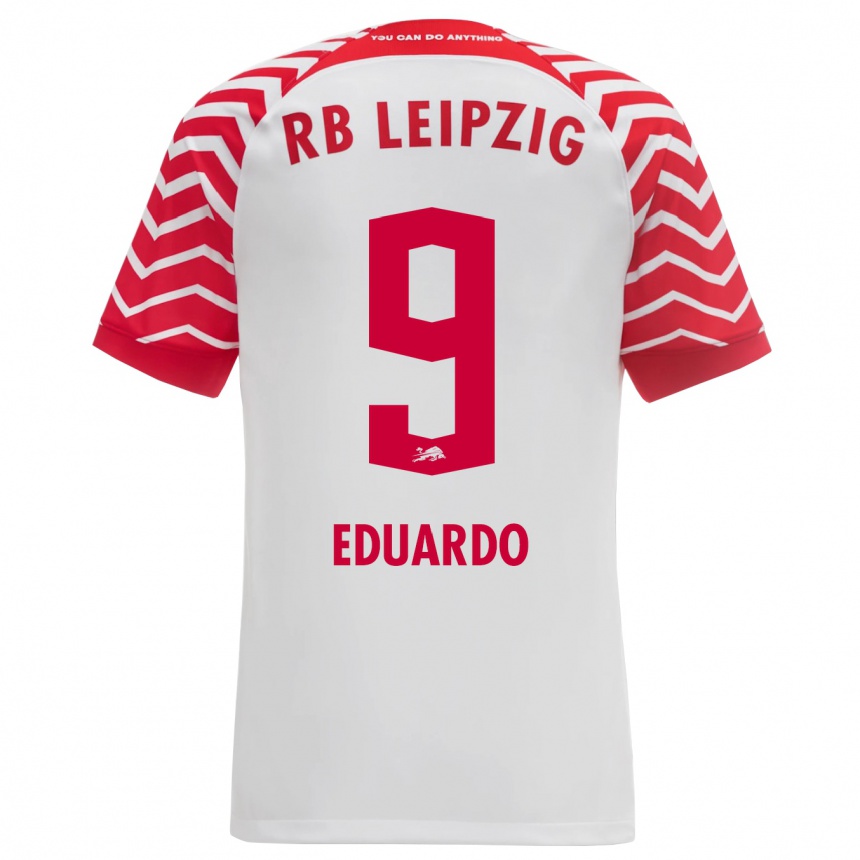 Kinder Fußball Yannick Eduardo #9 Weiß Heimtrikot Trikot 2023/24 T-Shirt Luxemburg