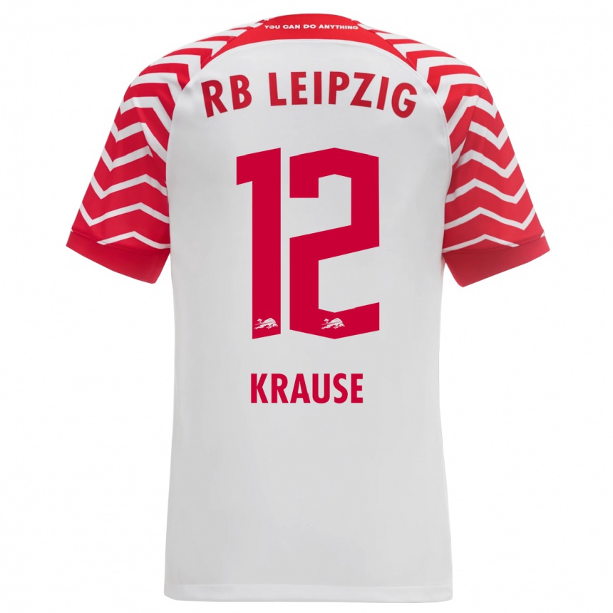 Kinder Fußball Arno Krause #12 Weiß Heimtrikot Trikot 2023/24 T-Shirt Luxemburg