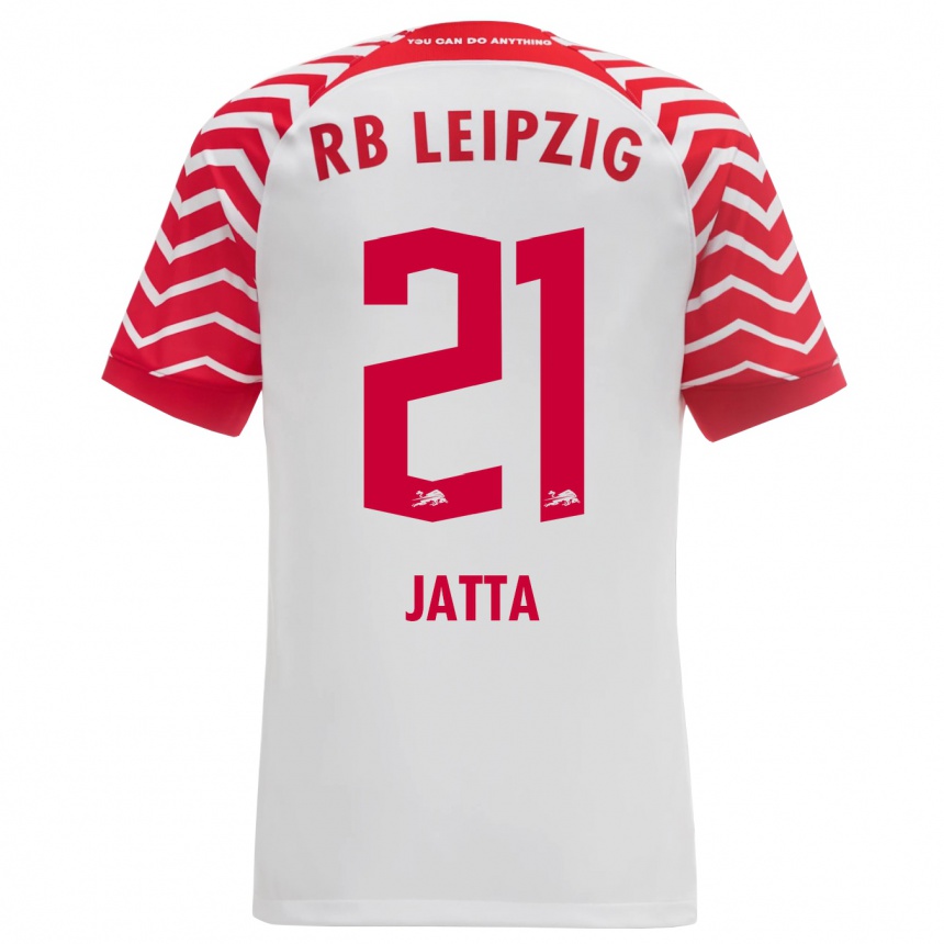 Kinder Fußball Nuha Jatta #21 Weiß Heimtrikot Trikot 2023/24 T-Shirt Luxemburg