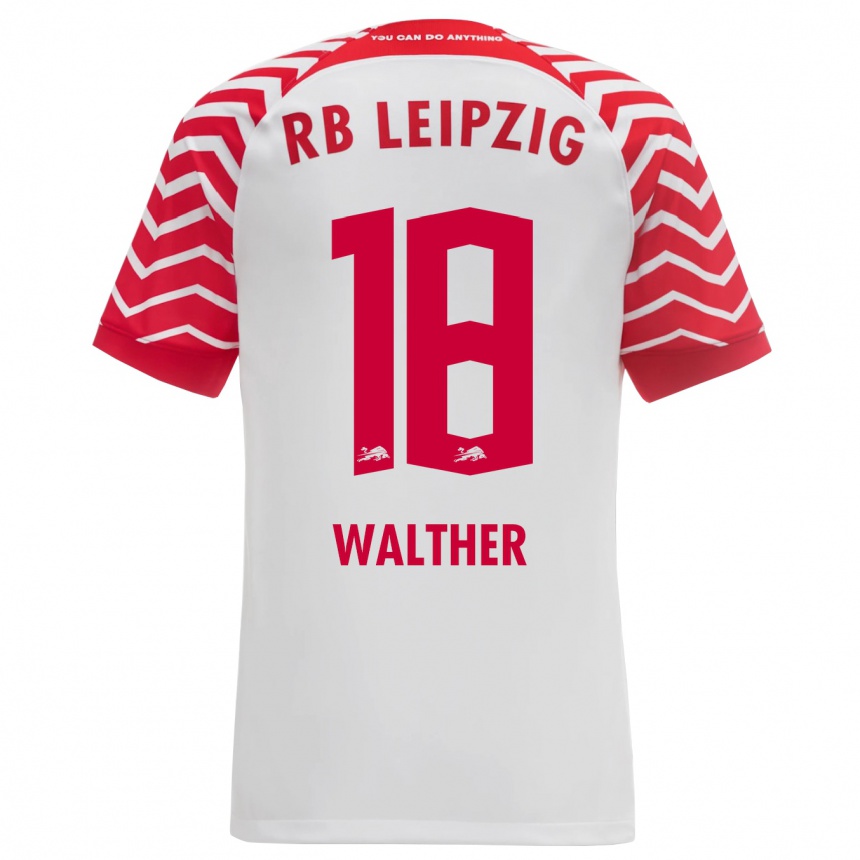 Kinder Fußball Mika Walther #18 Weiß Heimtrikot Trikot 2023/24 T-Shirt Luxemburg