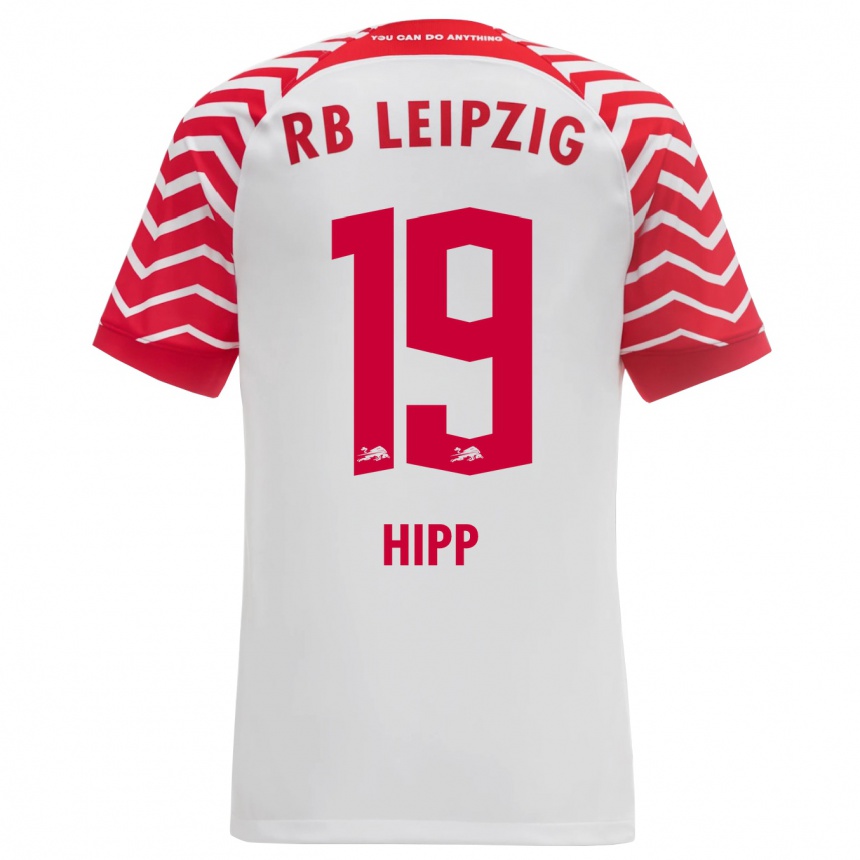 Kinder Fußball Jenny Hipp #19 Weiß Heimtrikot Trikot 2023/24 T-Shirt Luxemburg