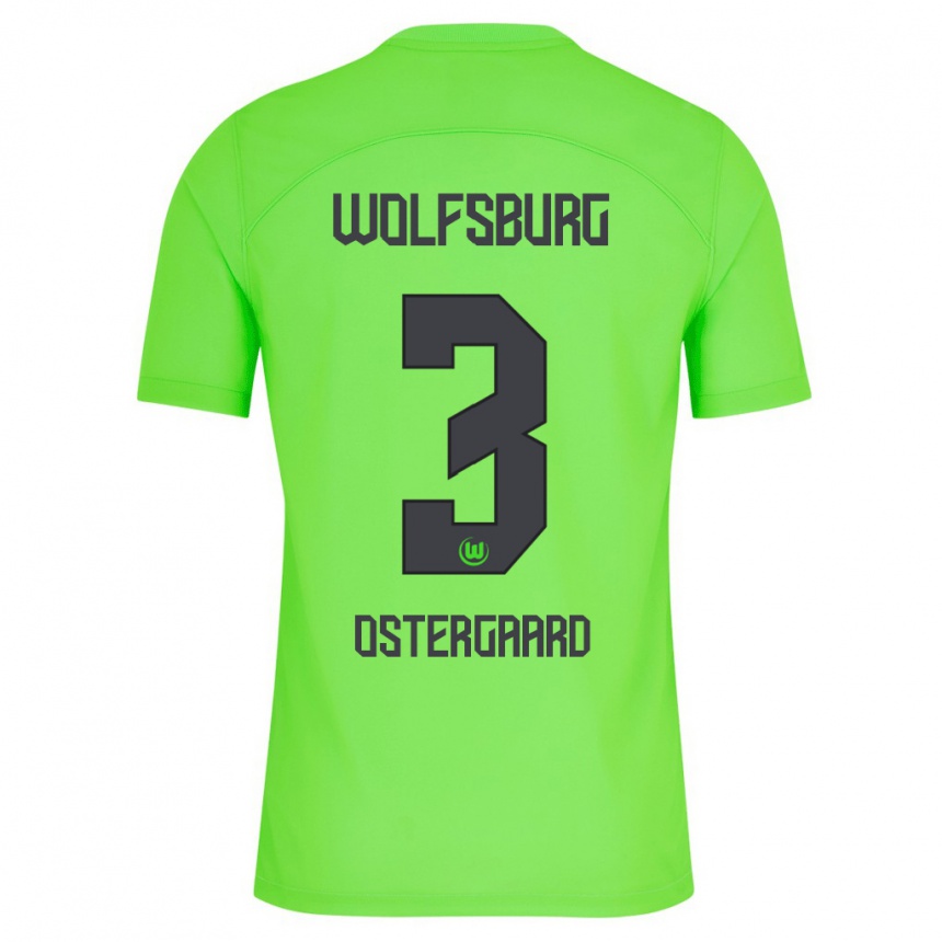 Kinder Fußball Christian Östergaard #3 Grün Heimtrikot Trikot 2023/24 T-Shirt Luxemburg