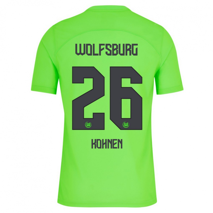 Kinder Fußball Ben Kohnen #26 Grün Heimtrikot Trikot 2023/24 T-Shirt Luxemburg