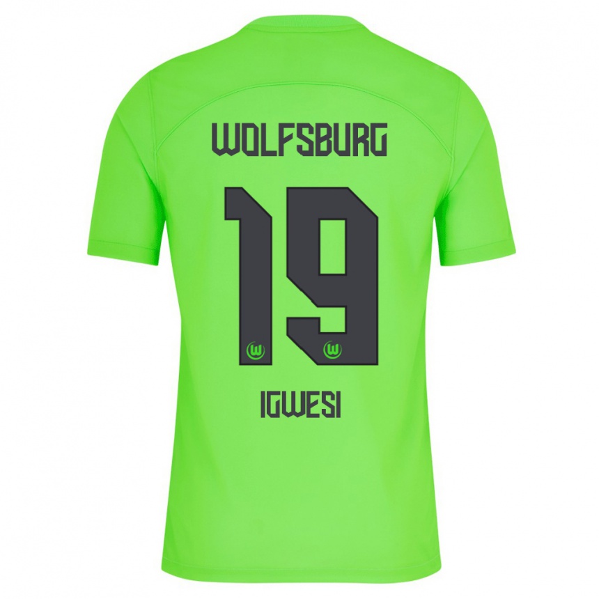 Kinder Fußball Tyrese Igwesi #19 Grün Heimtrikot Trikot 2023/24 T-Shirt Luxemburg