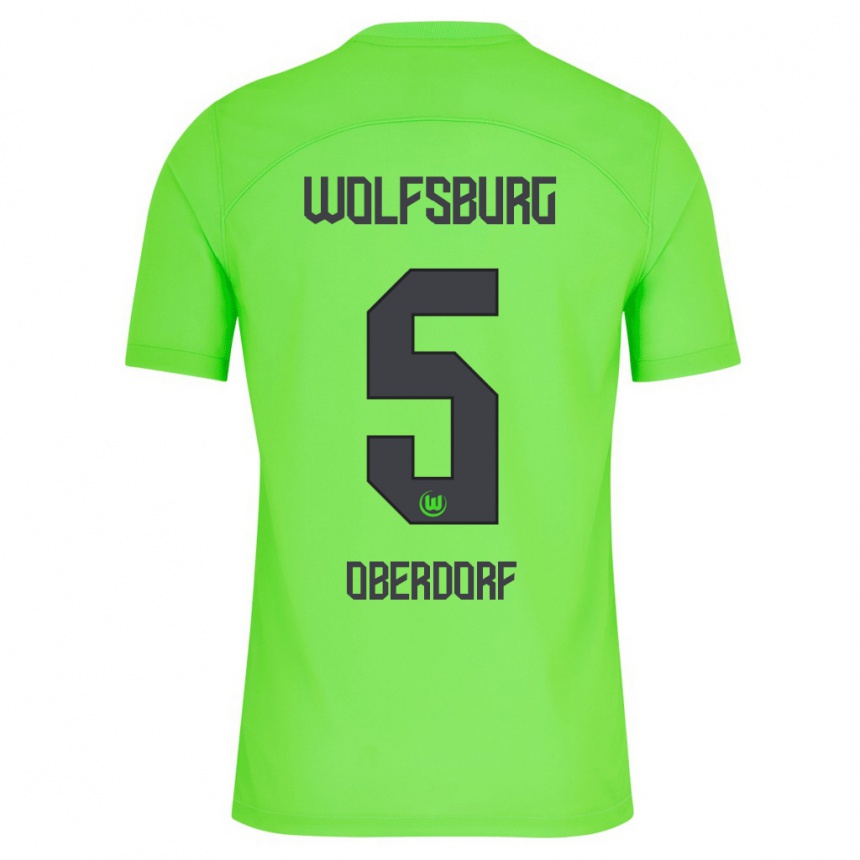 Kinder Fußball Lena Oberdorf #5 Grün Heimtrikot Trikot 2023/24 T-Shirt Luxemburg