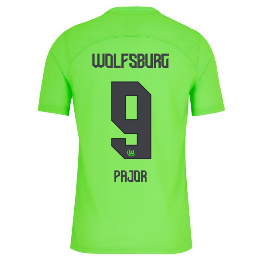 Kinder Fußball Ewa Pajor #9 Grün Heimtrikot Trikot 2023/24 T-Shirt Luxemburg