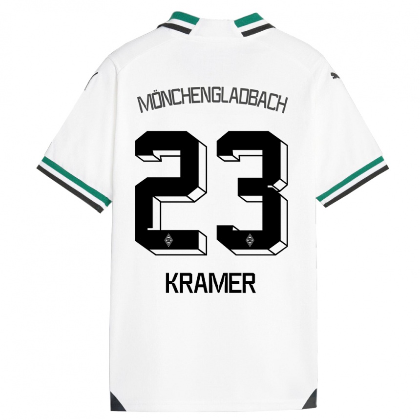 Kinder Fußball Christoph Kramer #23 Weiß Grün Heimtrikot Trikot 2023/24 T-Shirt Luxemburg