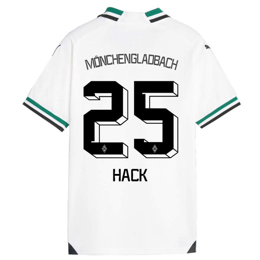 Kinder Fußball Robin Hack #25 Weiß Grün Heimtrikot Trikot 2023/24 T-Shirt Luxemburg