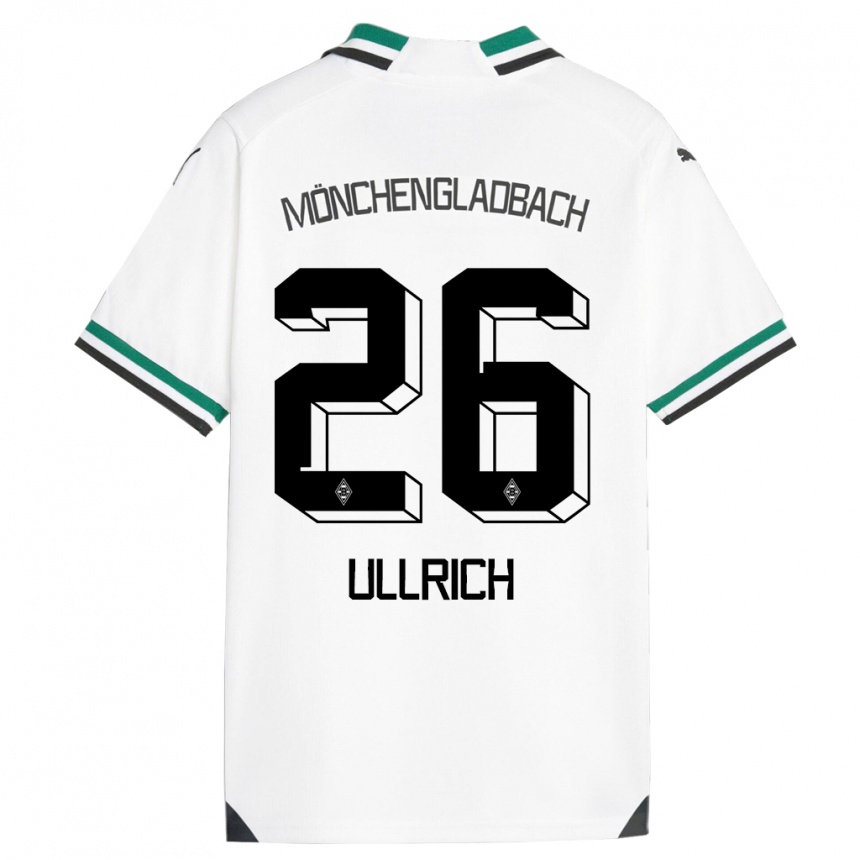 Kinder Fußball Lukas Ullrich #26 Weiß Grün Heimtrikot Trikot 2023/24 T-Shirt Luxemburg