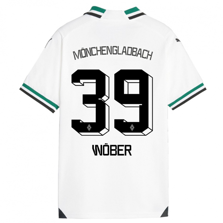 Kinder Fußball Maximilian Wöber #39 Weiß Grün Heimtrikot Trikot 2023/24 T-Shirt Luxemburg