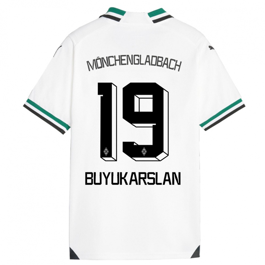 Kinder Fußball Oguzcan Büyükarslan #19 Weiß Grün Heimtrikot Trikot 2023/24 T-Shirt Luxemburg