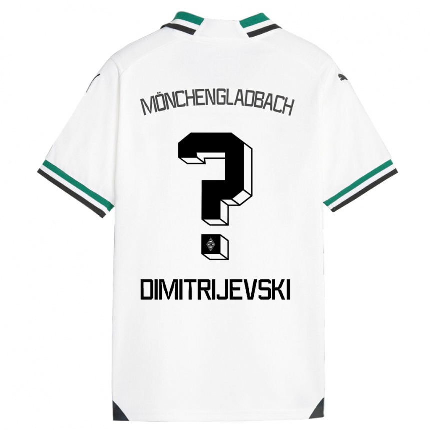 Kinder Fußball Maximilian Dimitrijevski #0 Weiß Grün Heimtrikot Trikot 2023/24 T-Shirt Luxemburg